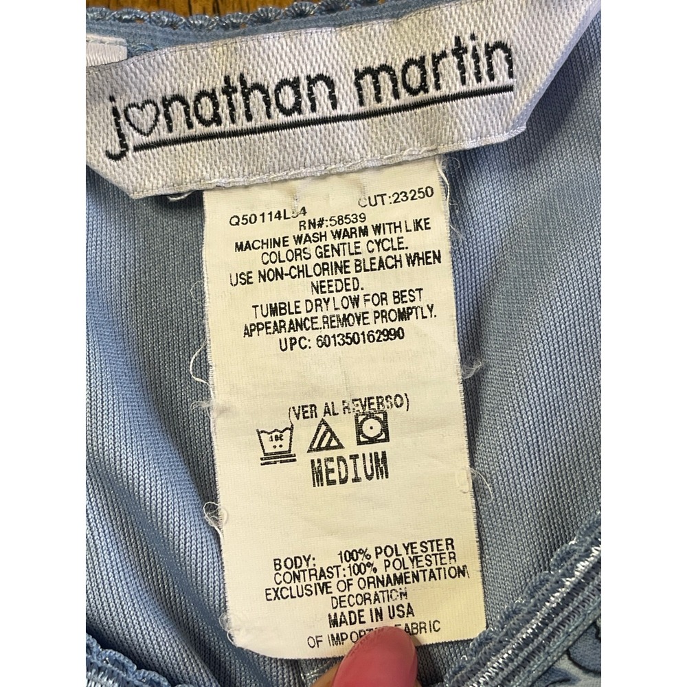 y2k Jonathan Martin Midi Skirt Blue Floral Vintage 90s Ruffle High Low Medium - Picture 6 of 7